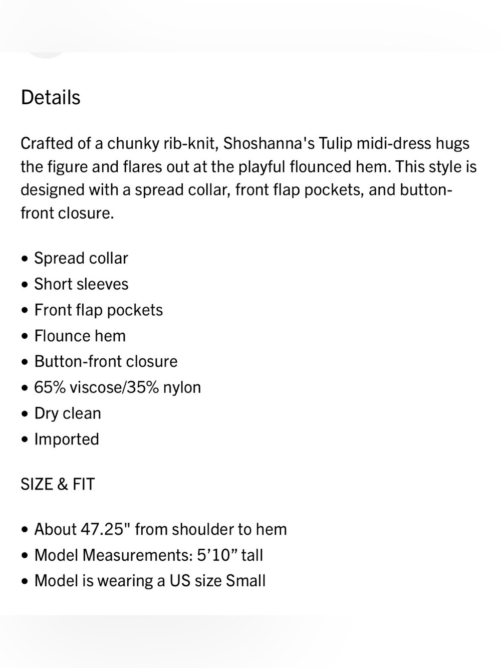 Shoshanna Tulip Chunky Rib Knit Midi Dress - NWT Navy Size L - Picture 8 of 12